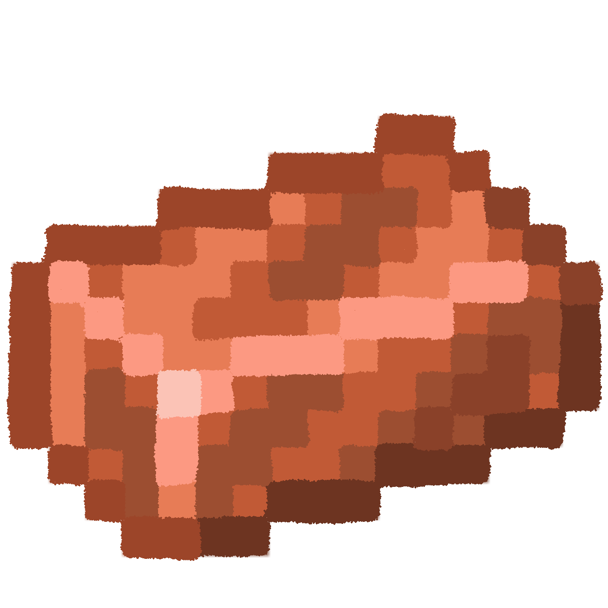 a minecraft copper ingot.